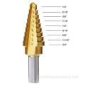 3 -stcs HSS titanium gecoate step boor bit